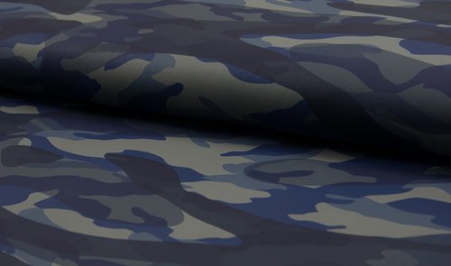 Kunstleder Camouflage Marine