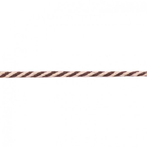 Baumwollkordel zweifarbig "8 mm" - Schoko