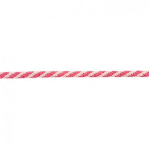 Baumwollkordel zweifarbig "8 mm" - Pink
