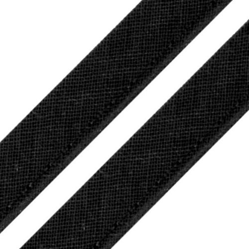 Paspelband Baumwolle 12mm - schwarz