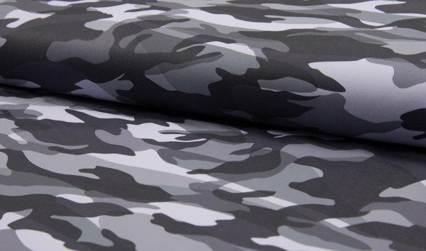 Kunstleder Camouflage Grau