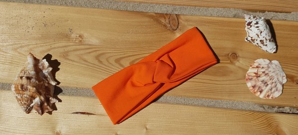Stirnband "Uni" Orange im Turban-Look