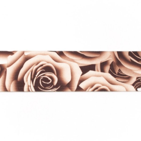 Gummiband bedruckt "40 mm" - Rose braun