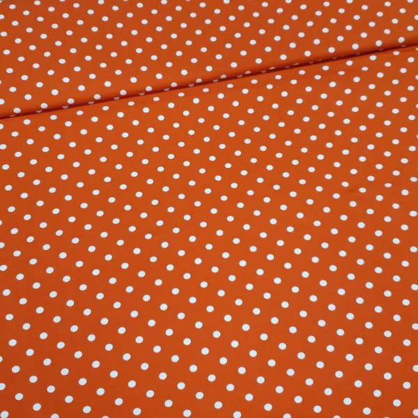 Baumwoll-Jersey "Punkte klein" - orange*