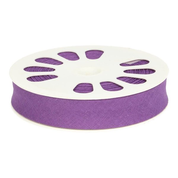 Schrägband Baumwolle 20mm gefalzt - violett