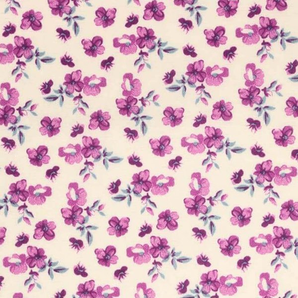 Polyester Stoff "Blumen" - rosa