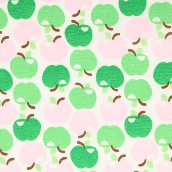 Polyester Stoff "Apfel" - grün
