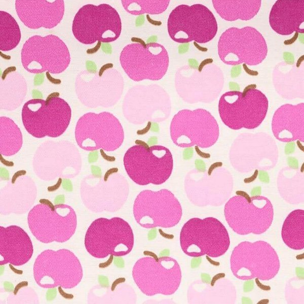 Polyester Stoff "Apfel" - pink