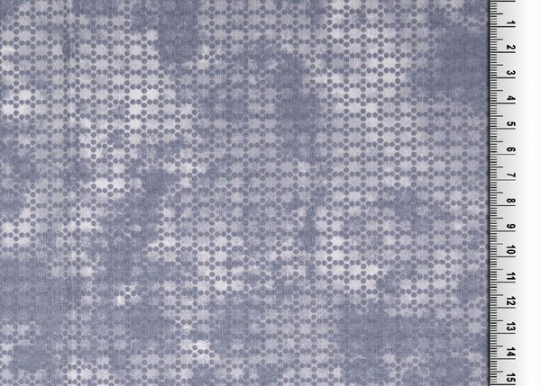 Baumwolle "Kreise" - blau / grau