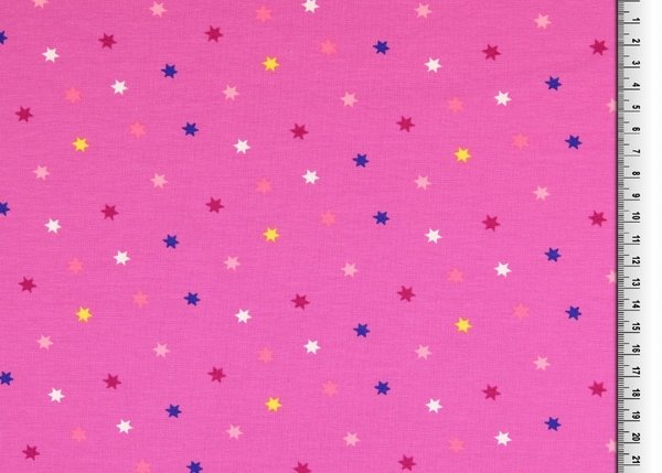 Baumwoll-Jersey "Sterne" Pink*