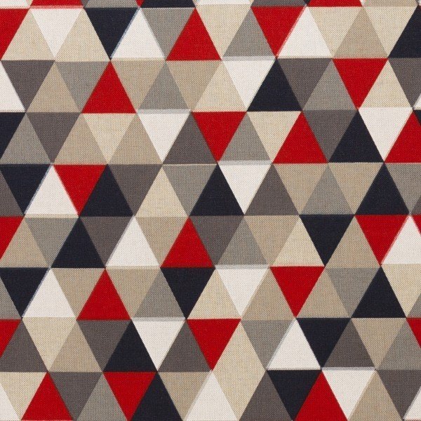 Canvas "Leinenoptik" - Dreiecke rot*