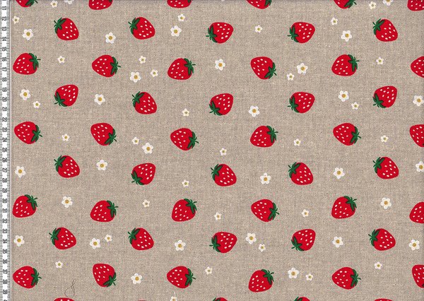 Canvas "Leinenoptik" - Erdbeeren*
