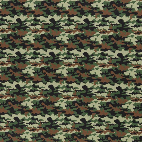 Baumwolle "Camouflage" Grün