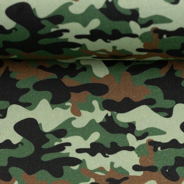 Baumwolle "Camouflage" Grün
